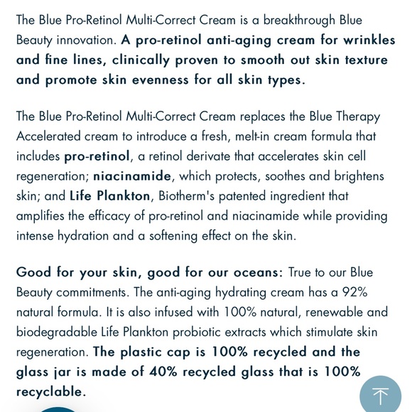 NEW FULL SIZE BIOTHERM PRO RETINOL MULTI CORRECT CREAM 50ml - Picture 5 of 7